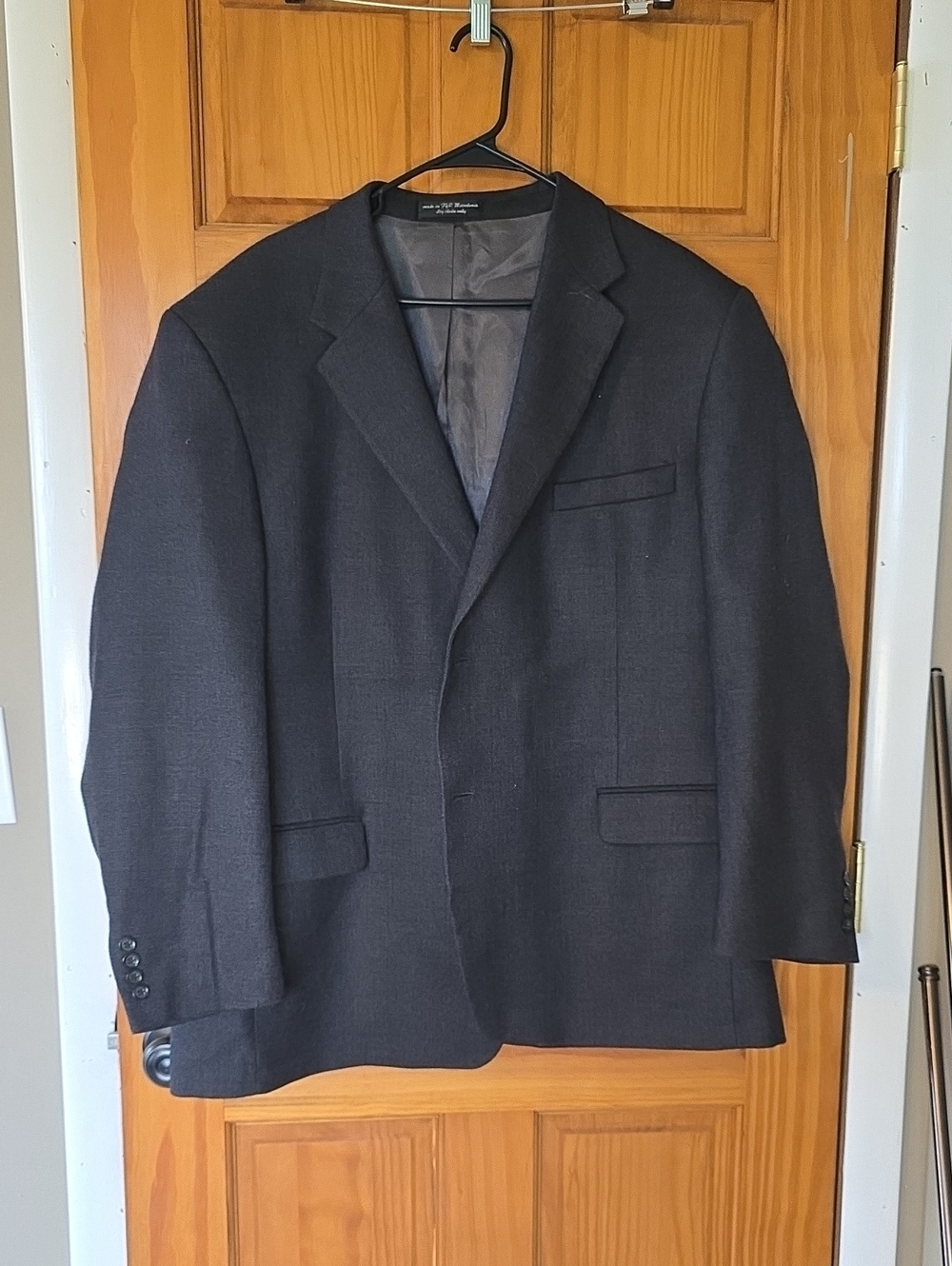 Men's Classic Black Single-Breasted Sport Coat